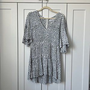 FAITHFULL THE BRAND Blue and White Floral Dress Sz Small